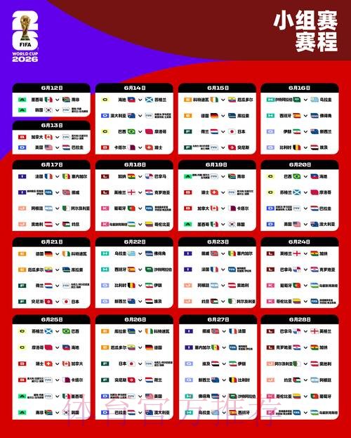 2026世界杯完整赛程APP